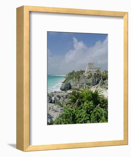 Mayan Archaeological Site, Tulum, Yucatan, Mexico, Central America-John Miller-Framed Photographic Print