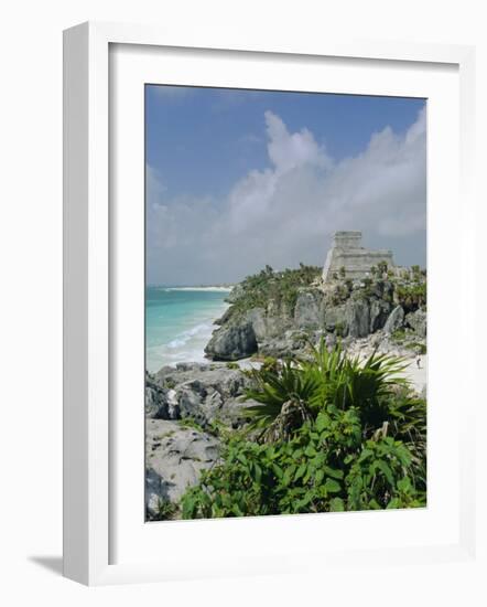 Mayan Archaeological Site, Tulum, Yucatan, Mexico, Central America-John Miller-Framed Photographic Print