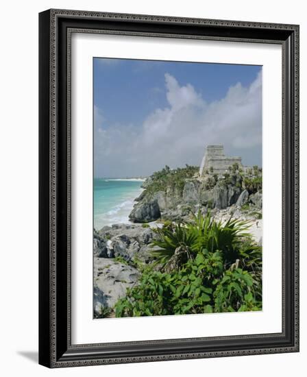 Mayan Archaeological Site, Tulum, Yucatan, Mexico, Central America-John Miller-Framed Photographic Print