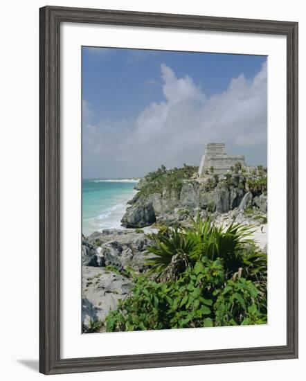 Mayan Archaeological Site, Tulum, Yucatan, Mexico, Central America-John Miller-Framed Photographic Print