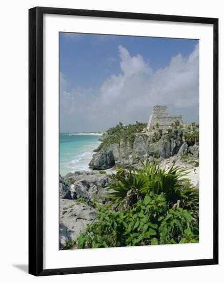 Mayan Archaeological Site, Tulum, Yucatan, Mexico, Central America-John Miller-Framed Photographic Print