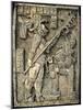 Mayan Bas-Relief of Lady Xoc, Kneeling Before Shield Jaguar, Yaxchilan-null-Mounted Giclee Print