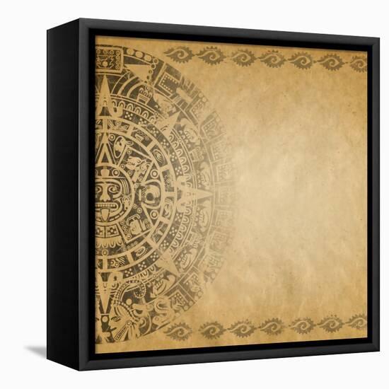 Mayan Calendar-Sateda-Framed Stretched Canvas