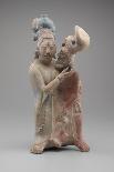 Embracing Couple (Terracotta with Pigments)-Mayan-Giclee Print