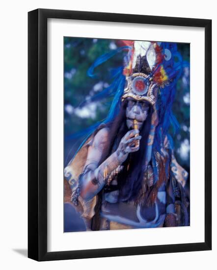 Mayan Rituals and Mystical Dances, Xcaret, Yucatan Peninsula, Mexico-Greg Johnston-Framed Photographic Print