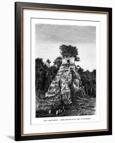 Mayan Ruins, Tikal, Guatemala, 19th Century-Alexandre De Bar-Framed Giclee Print