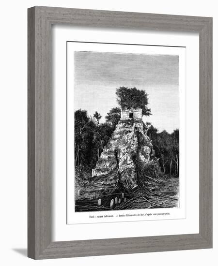 Mayan Ruins, Tikal, Guatemala, 19th Century-Alexandre De Bar-Framed Giclee Print