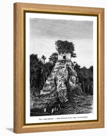 Mayan Ruins, Tikal, Guatemala, 19th Century-Alexandre De Bar-Framed Premier Image Canvas