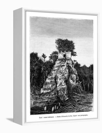 Mayan Ruins, Tikal, Guatemala, 19th Century-Alexandre De Bar-Framed Premier Image Canvas