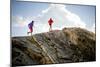 Mayan Smith-Gobat & Ben Rueck Go For High Elevation Trail Run, Backcountry Of Above Marble, CO-Dan Holz-Mounted Photographic Print