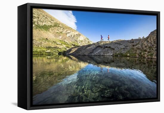 Mayan Smith-Gobat & Ben Rueck Go For High Elevation Trail Run, Backcountry Of Above Marble, CO-Dan Holz-Framed Premier Image Canvas