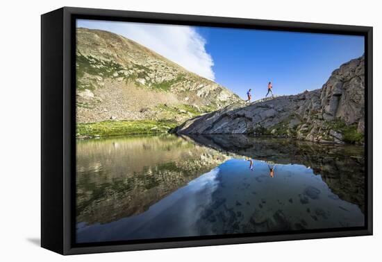 Mayan Smith-Gobat & Ben Rueck Go For High Elevation Trail Run, Backcountry Of Above Marble, CO-Dan Holz-Framed Premier Image Canvas