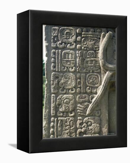 Mayan Stela J, Dating from 756 AD, Quirigua, Unesco World Heritage Site, Guatemala, Central America-Christopher Rennie-Framed Premier Image Canvas