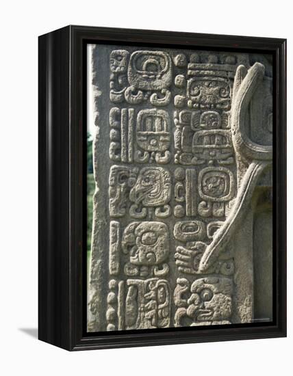 Mayan Stela J, Dating from 756 AD, Quirigua, Unesco World Heritage Site, Guatemala, Central America-Christopher Rennie-Framed Premier Image Canvas