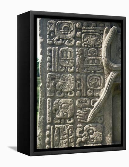 Mayan Stela J, Dating from 756 AD, Quirigua, Unesco World Heritage Site, Guatemala, Central America-Christopher Rennie-Framed Premier Image Canvas