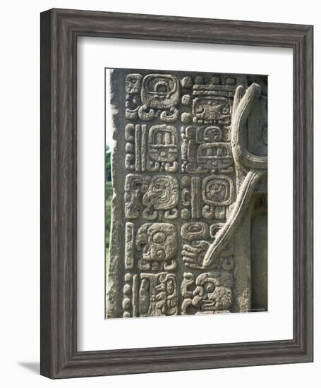 Mayan Stela J, Dating from 756 AD, Quirigua, Unesco World Heritage Site, Guatemala, Central America-Christopher Rennie-Framed Photographic Print