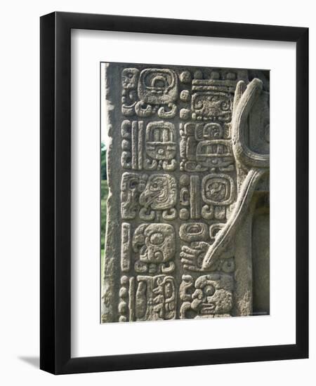 Mayan Stela J, Dating from 756 AD, Quirigua, Unesco World Heritage Site, Guatemala, Central America-Christopher Rennie-Framed Photographic Print