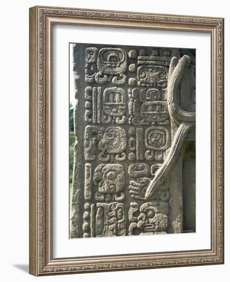 Mayan Stela J, Dating from 756 AD, Quirigua, Unesco World Heritage Site, Guatemala, Central America-Christopher Rennie-Framed Photographic Print