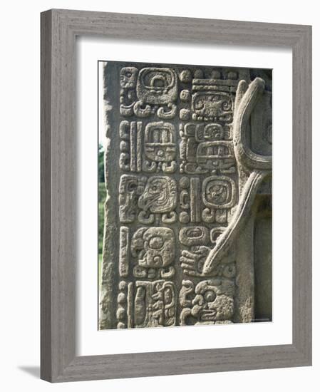 Mayan Stela J, Dating from 756 AD, Quirigua, Unesco World Heritage Site, Guatemala, Central America-Christopher Rennie-Framed Photographic Print