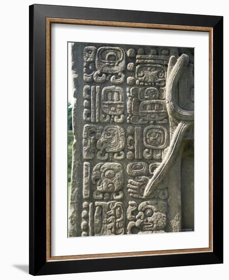 Mayan Stela J, Dating from 756 AD, Quirigua, Unesco World Heritage Site, Guatemala, Central America-Christopher Rennie-Framed Photographic Print