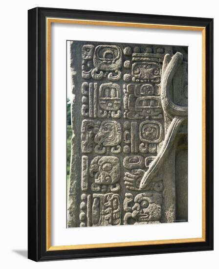 Mayan Stela J, Dating from 756 AD, Quirigua, Unesco World Heritage Site, Guatemala, Central America-Christopher Rennie-Framed Photographic Print