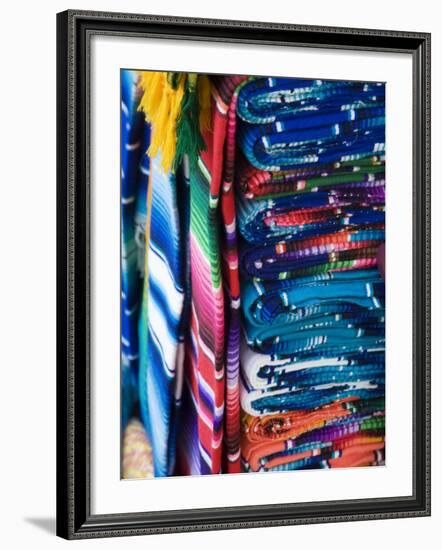 Mayan Textiles For Sale, Valladolid, Yucatan, Mexico-Julie Eggers-Framed Photographic Print