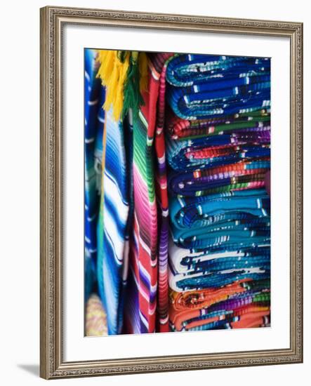 Mayan Textiles For Sale, Valladolid, Yucatan, Mexico-Julie Eggers-Framed Photographic Print