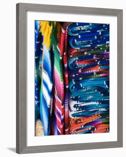 Mayan Textiles For Sale, Valladolid, Yucatan, Mexico-Julie Eggers-Framed Photographic Print