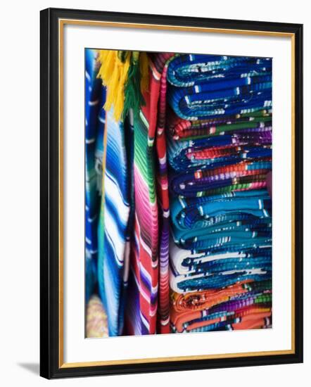 Mayan Textiles For Sale, Valladolid, Yucatan, Mexico-Julie Eggers-Framed Photographic Print