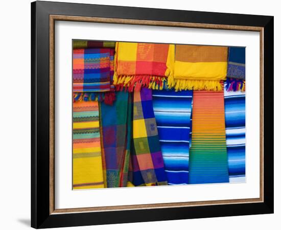 Mayan Textiles For Sale, Valladolid, Yucatan, Mexico-Julie Eggers-Framed Photographic Print
