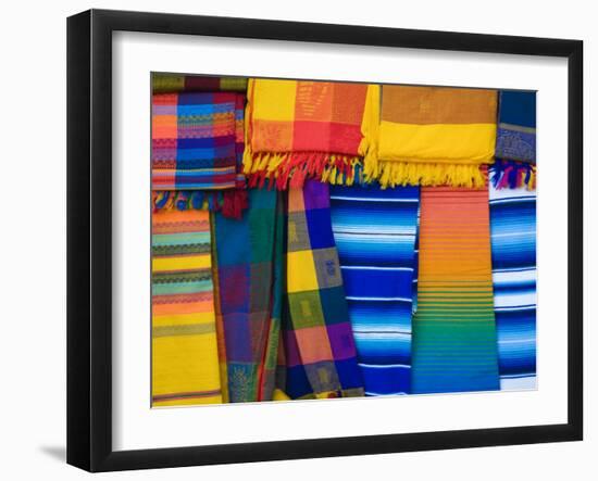 Mayan Textiles For Sale, Valladolid, Yucatan, Mexico-Julie Eggers-Framed Photographic Print