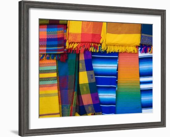 Mayan Textiles For Sale, Valladolid, Yucatan, Mexico-Julie Eggers-Framed Photographic Print