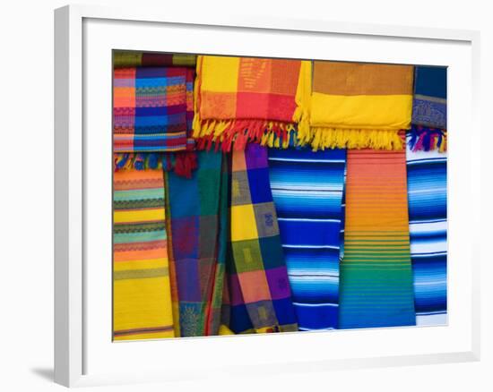 Mayan Textiles For Sale, Valladolid, Yucatan, Mexico-Julie Eggers-Framed Photographic Print