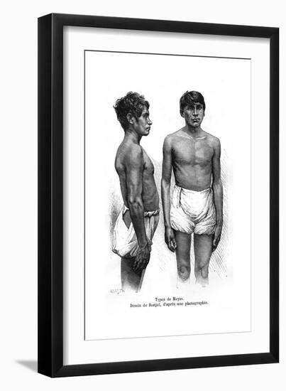 Mayan Types, Yucatán, Mexico, 19th Century-E Ronjat-Framed Giclee Print