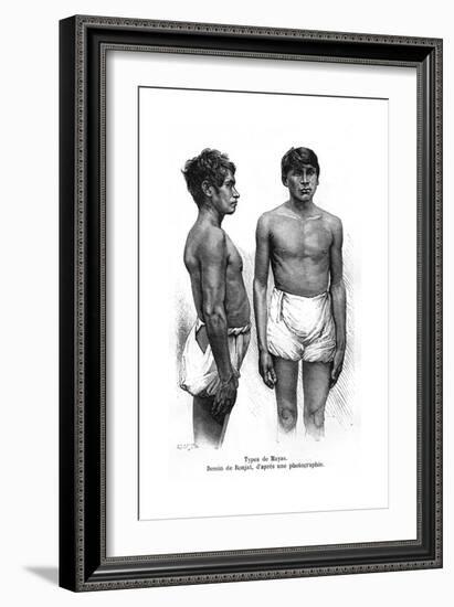 Mayan Types, Yucatán, Mexico, 19th Century-E Ronjat-Framed Giclee Print