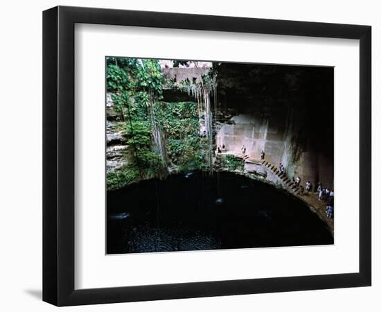 Mayans Ruins, East of Chichen Itza, Into the Cenote, Mexico-Charles Sleicher-Framed Photographic Print