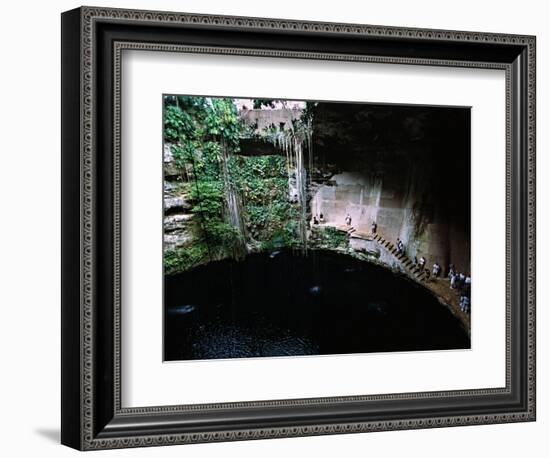 Mayans Ruins, East of Chichen Itza, Into the Cenote, Mexico-Charles Sleicher-Framed Photographic Print