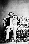 Emperor Napoléon III with the Prince Imperial, C.1860-Mayer and Pierson-Photographic Print