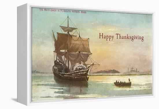 Mayflower and Rowboat-null-Framed Stretched Canvas