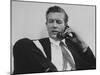 Mayor John V. Lindsay Talking on the Telephone in His Office-John Dominis-Mounted Photographic Print