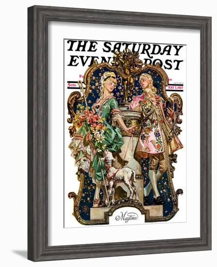 "Maytime," Saturday Evening Post Cover, May 7, 1927-Joseph Christian Leyendecker-Framed Giclee Print