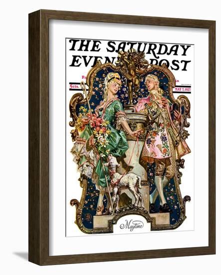 "Maytime," Saturday Evening Post Cover, May 7, 1927-Joseph Christian Leyendecker-Framed Giclee Print