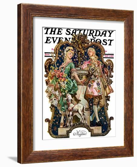 "Maytime," Saturday Evening Post Cover, May 7, 1927-Joseph Christian Leyendecker-Framed Giclee Print