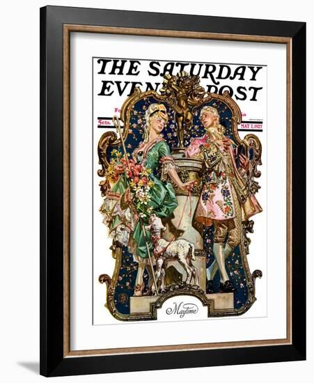 "Maytime," Saturday Evening Post Cover, May 7, 1927-Joseph Christian Leyendecker-Framed Giclee Print