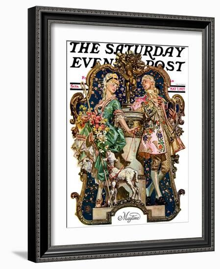 "Maytime," Saturday Evening Post Cover, May 7, 1927-Joseph Christian Leyendecker-Framed Giclee Print