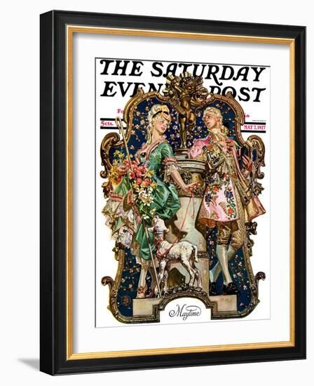 "Maytime," Saturday Evening Post Cover, May 7, 1927-Joseph Christian Leyendecker-Framed Giclee Print