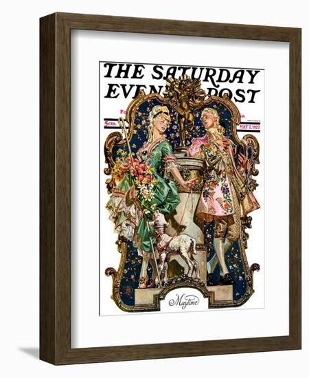 "Maytime," Saturday Evening Post Cover, May 7, 1927-Joseph Christian Leyendecker-Framed Giclee Print