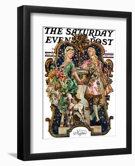 "Maytime," Saturday Evening Post Cover, May 7, 1927-Joseph Christian Leyendecker-Framed Giclee Print