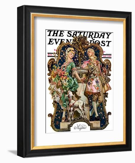 "Maytime," Saturday Evening Post Cover, May 7, 1927-Joseph Christian Leyendecker-Framed Giclee Print