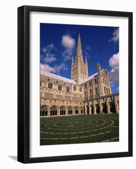 Maze in the Cloisters, Norwich Cathedral, Norwich, Norfolk, England, United Kingdom-Jean Brooks-Framed Photographic Print